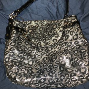 Animal print coach purse